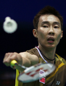 Nummer 1 van de wereld, Lee Chong Wei (overigens verliezend finalist)