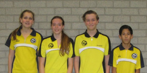 Pauline, Amber, Joost en Scott